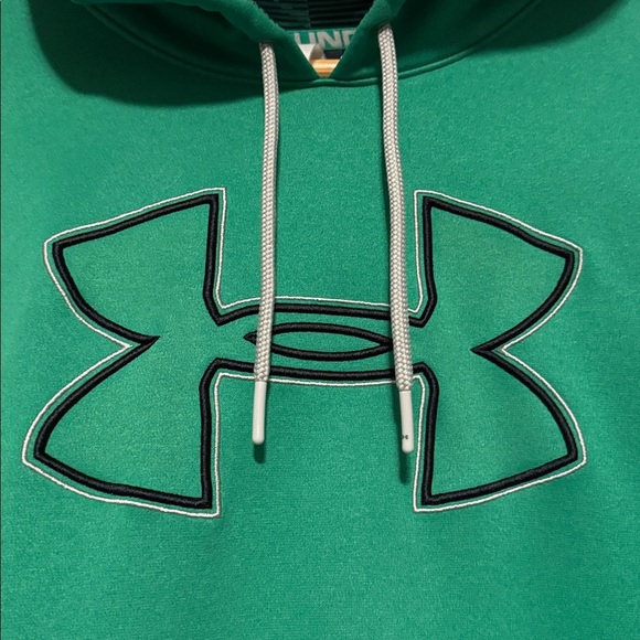 Under Armour Storm Cold Gear Women's XL Drawstring Hoodie Green Loose Activewear - Picture 7 of 11